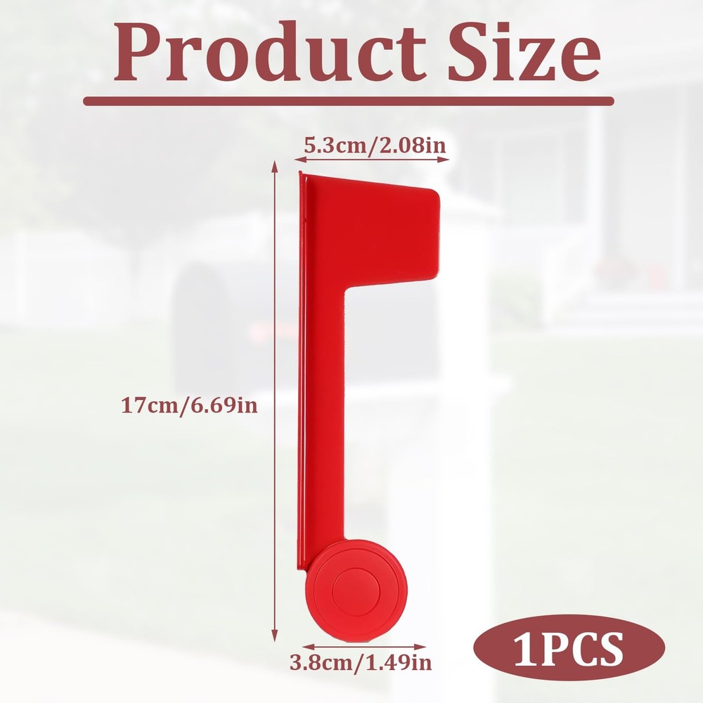 Mailbox Flag Replacement Red Metal Mailbox Flag for Outgoing Mailboxes