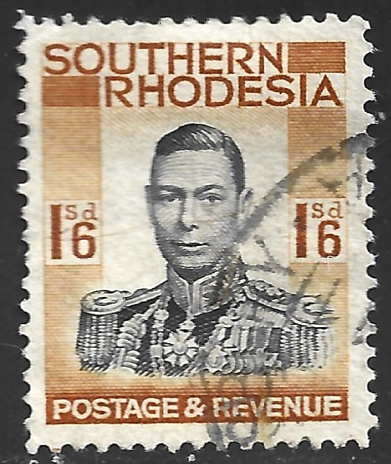 Southern Rhodesia, Scott #51, 1sh6p King George VI, Used