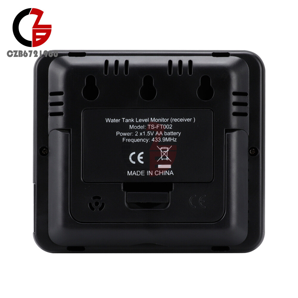 FT002 Ultrasonic Water Tank Liquid Level Meter + Temperature Sensor Time Display