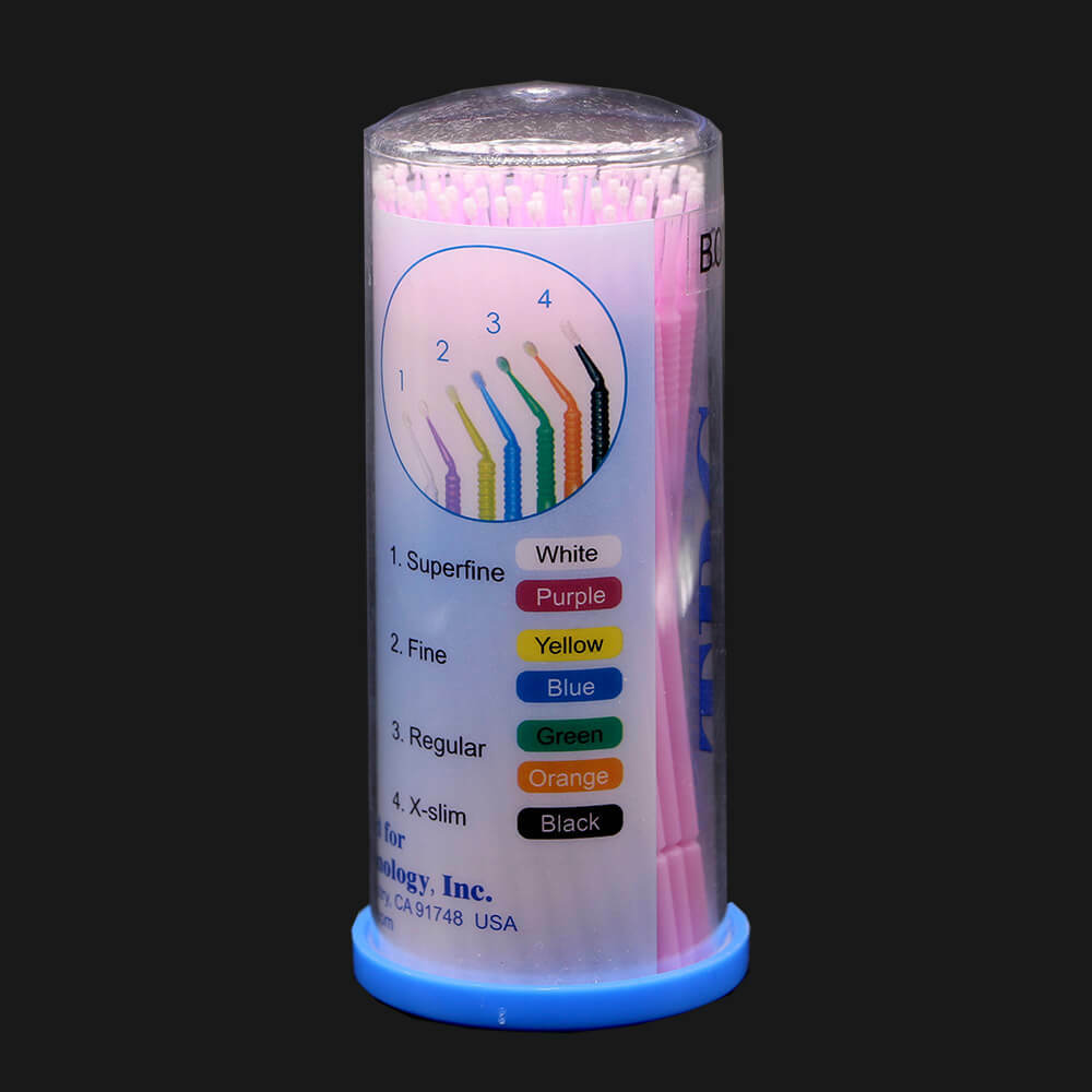 100pcs Disposable Micro Applicators - Superfine Purple Bendable Tip Brushes​