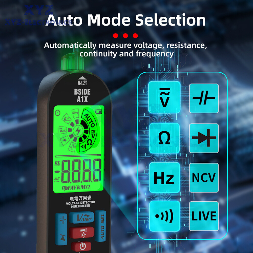 A1X Mini Multimeter LCD Digital DC/AC Voltage Resistance Tester Voltage Detector