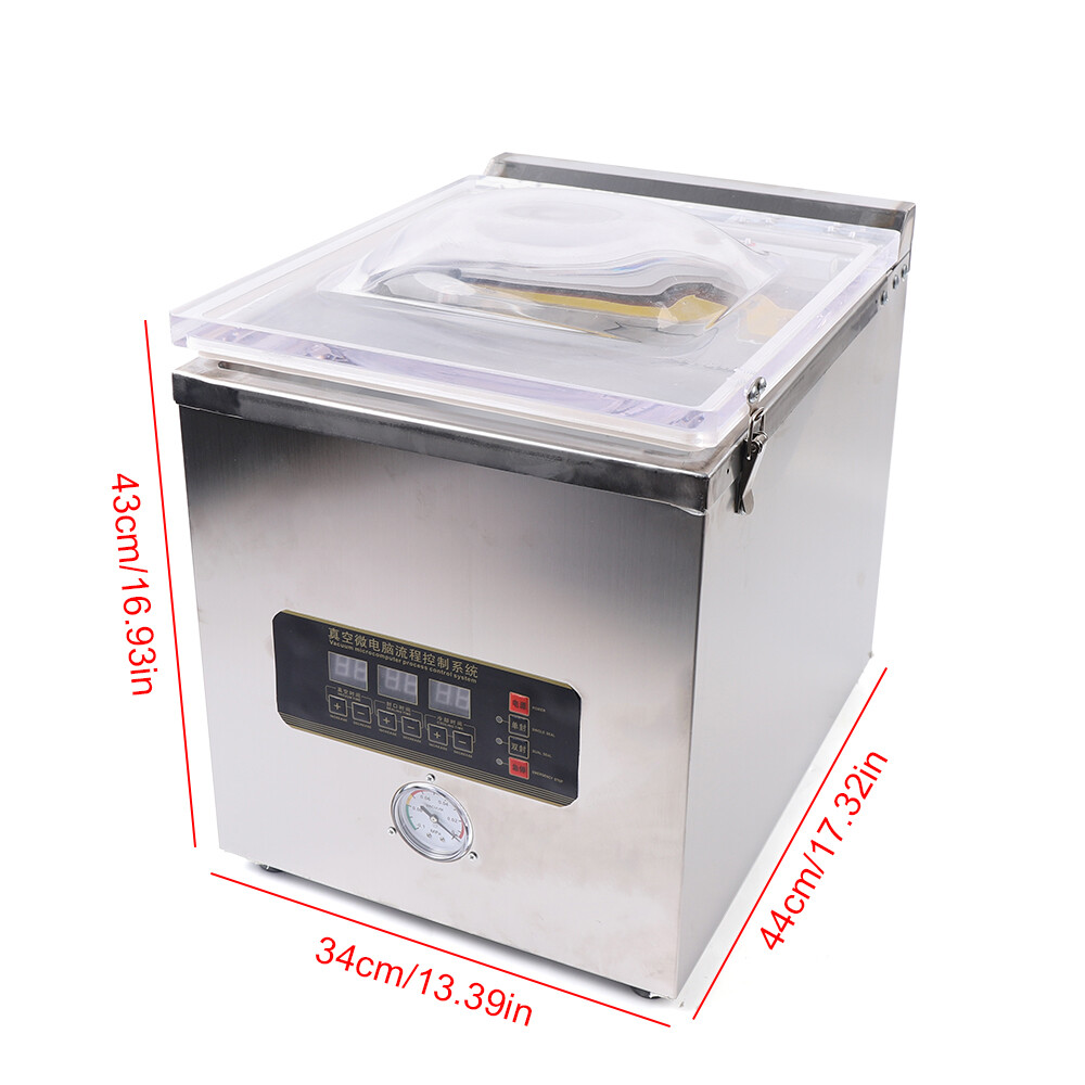 Vacuum Sealer Commercial Food Chamber Vacuum Sealing Packing Machine 360W 110V