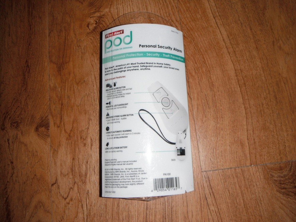 First Alert POD Protection on Demand Personal Alarm, Motion Sensor Flashlight