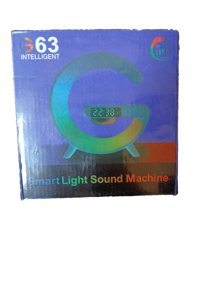 G 63 Smart Light Sound Machine 15 W Wireless Fast Charging Alarm Dimmable Black