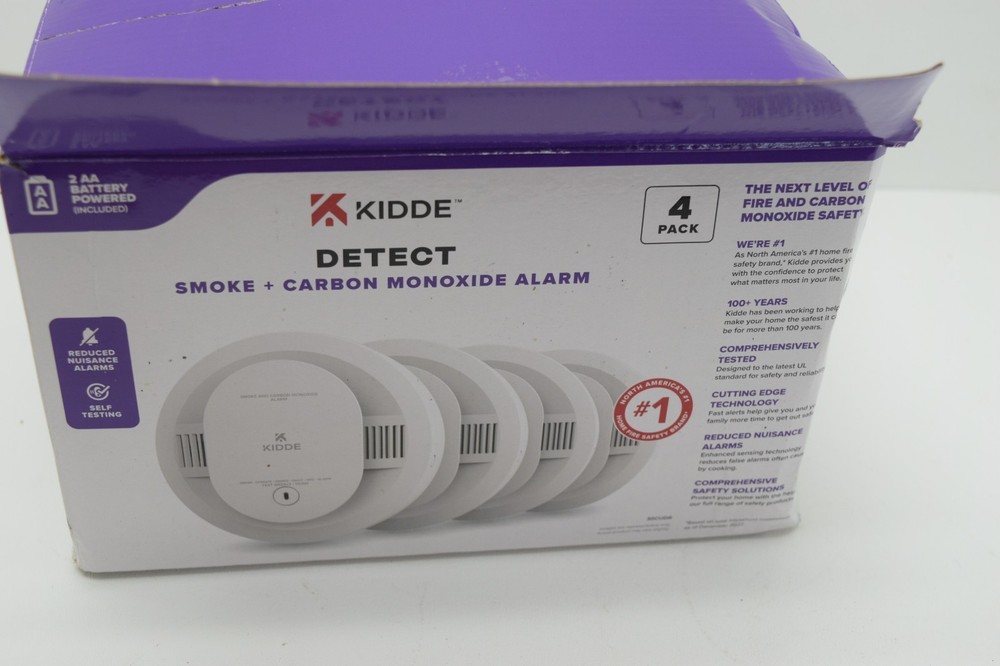 Kidde 30CUDR, Smoke & Carbon Monoxide Detector, 4 Pack, New Open Box
