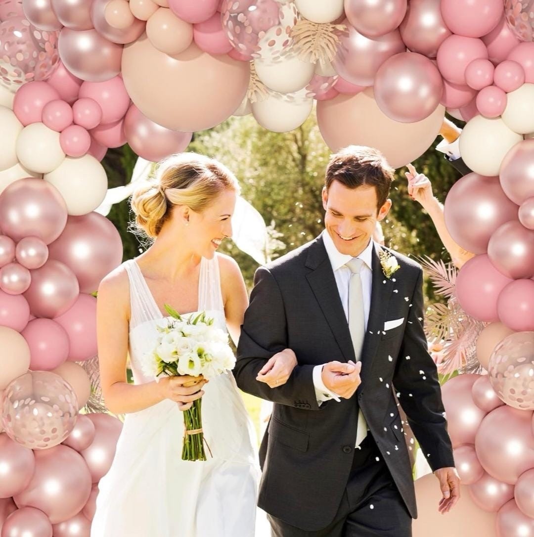 Dusty Pink Balloon Arch Kit Blush Rose Gold Baby Shower Wedding Decor