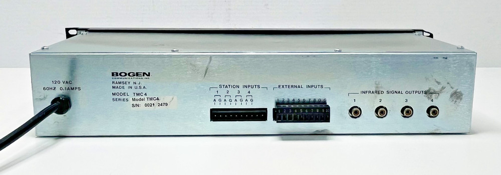 Bogen Communications Model TMC4 Telemedia Controller 60Hz Power Tested