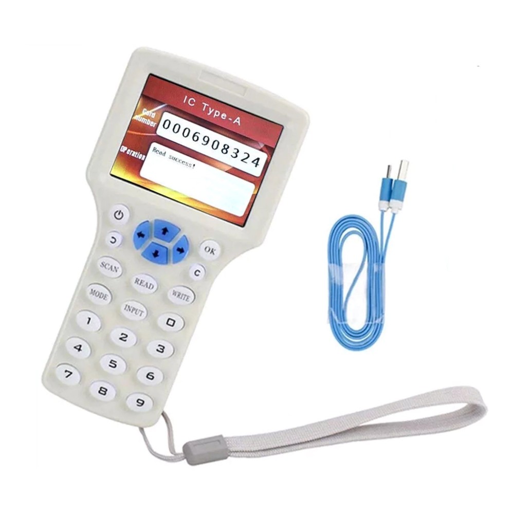 10 Frequency RFID/NFC Smart Card Reader Elevator Writer Copier IC ID Sensor