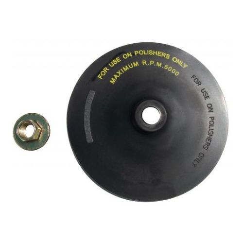 Tool Aid 94820 7" Rubber Hook-and-Loop Back-Up Pad with Hex Spindle Nut