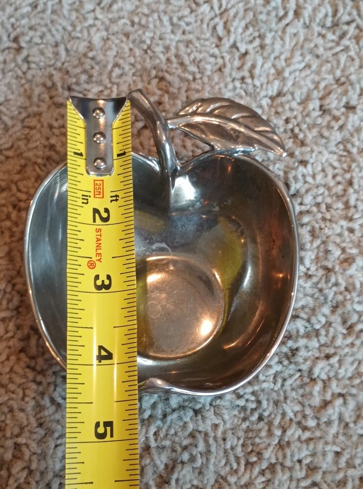 Silver Plated Apple Dish, Bowl Trinket Holder