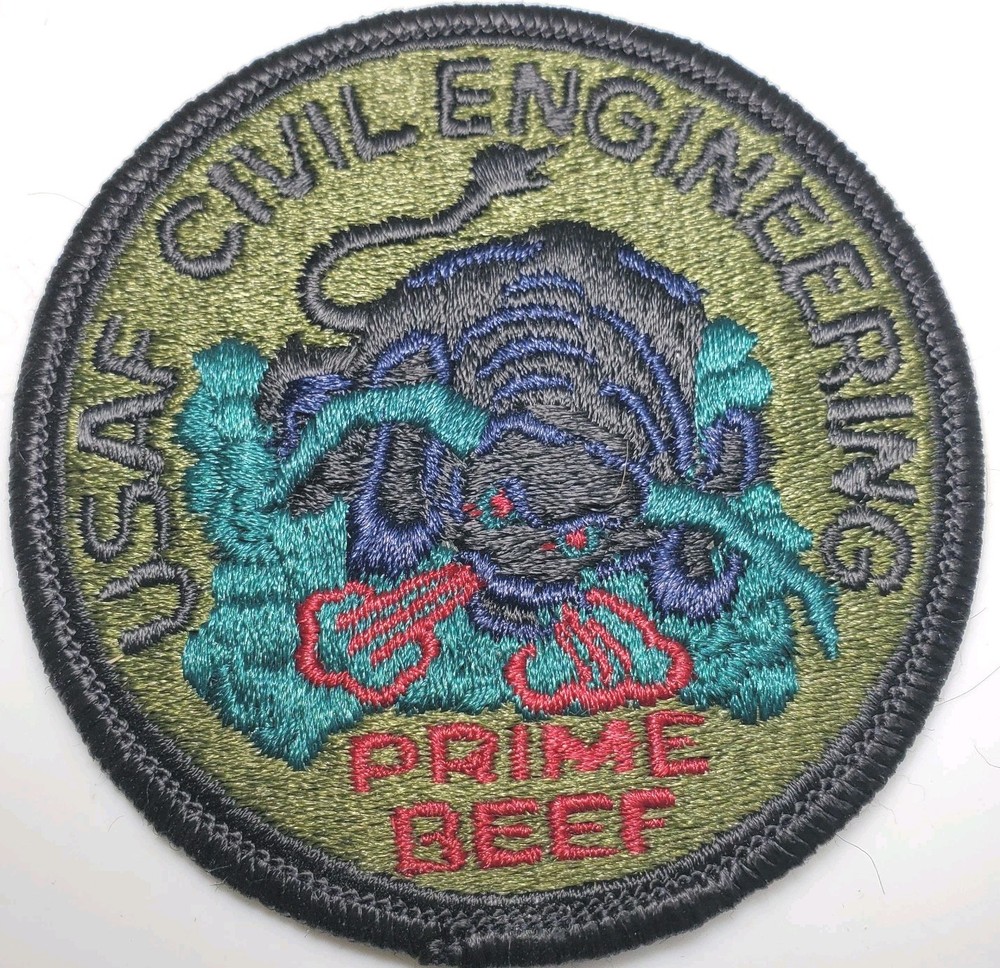 US Air Force – 3 Inch Civil Engineering – Prime Beef – Embroidered Patch