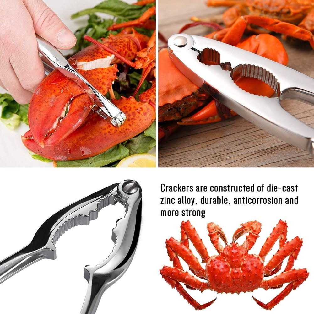 Essential 20-Piece Seafood Kit: Rustproof Crackers, Forks & Lifting Scissors