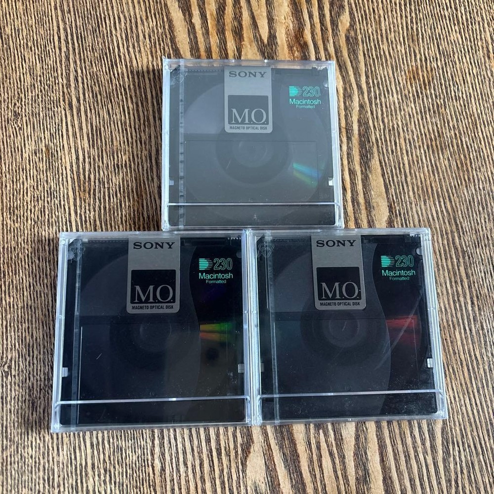 SONY MO Disk 230MB Macintosh 3-Pack Unused