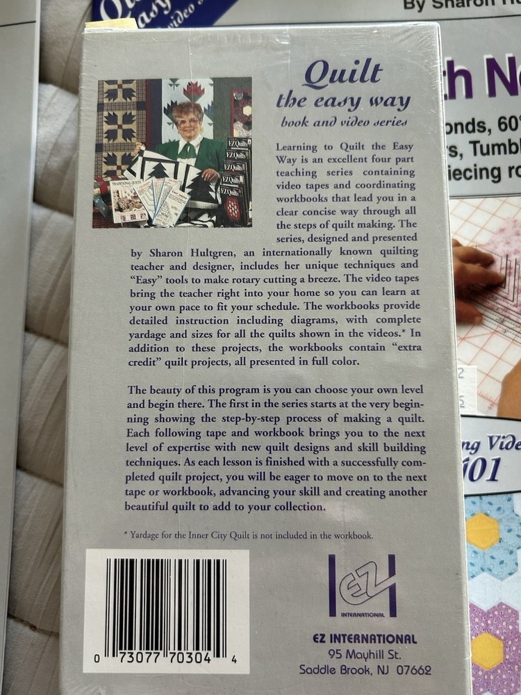 Quilting Beginners Instructional Tools Includes 5 VHSs And 4 Matching Booklets