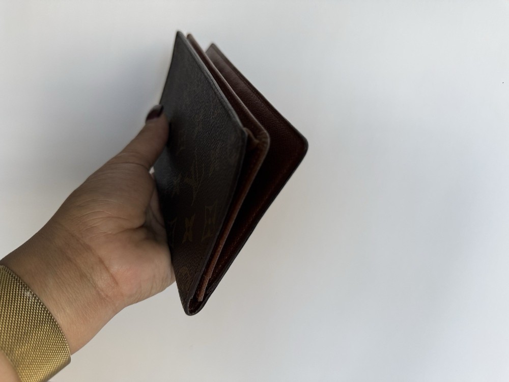 Louis Vuitton Monogram Brazza Long Wallet Brown Canvas Authentic Vintage