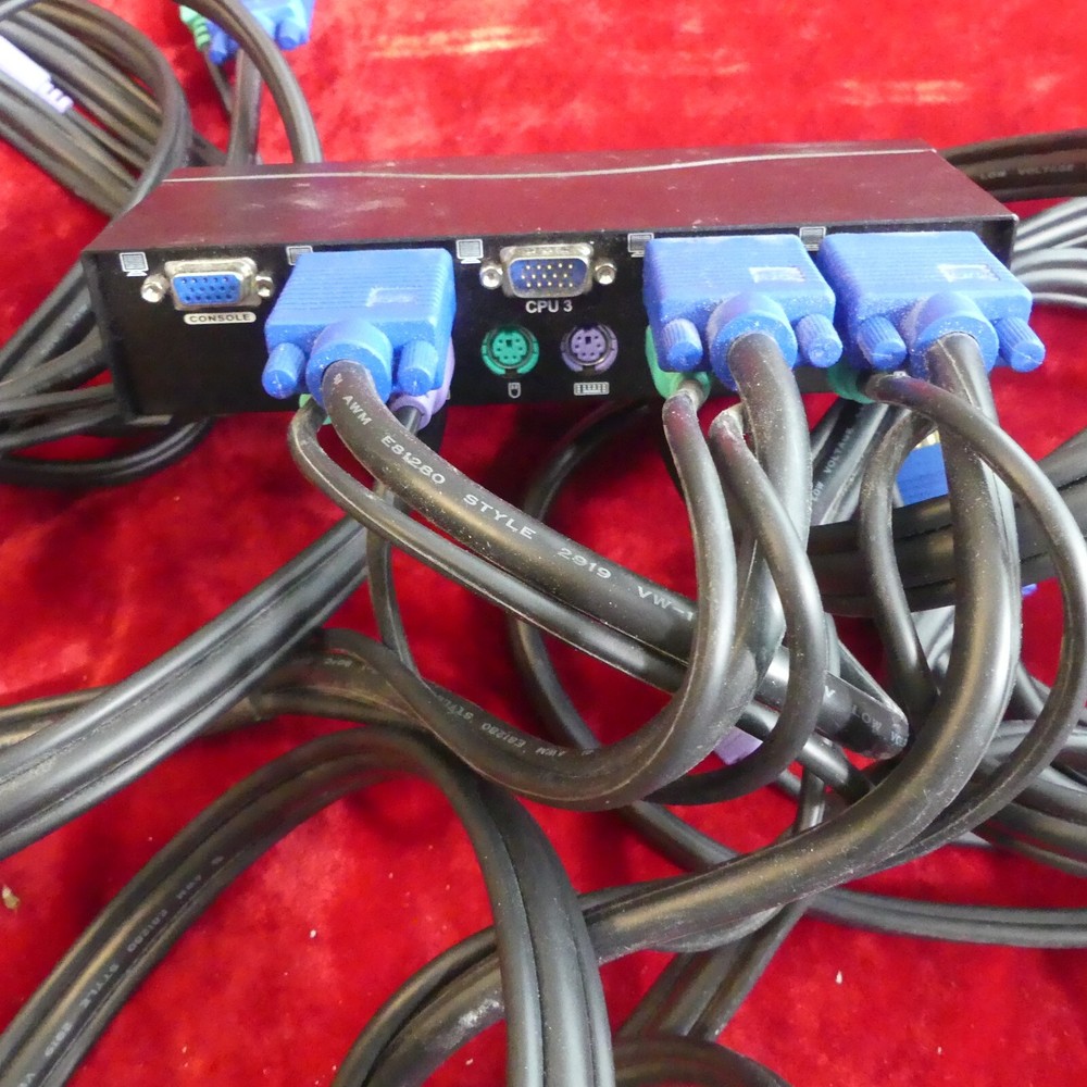 Tripp-Lite CS-84 KVM Switch 4 Port With 3 Cable Sets