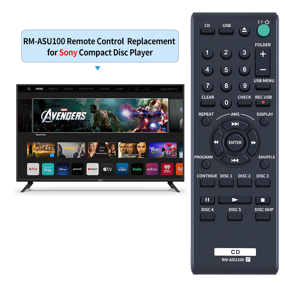 RM-ASU100 Replace Remote Control For Sony Compact Disc Player CDP-CE500 CDPCE500