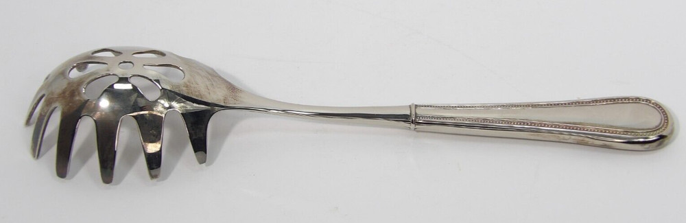 Towle Silversmiths Vintage 1993 Silver-plated Beaded Spaghetti Spoon