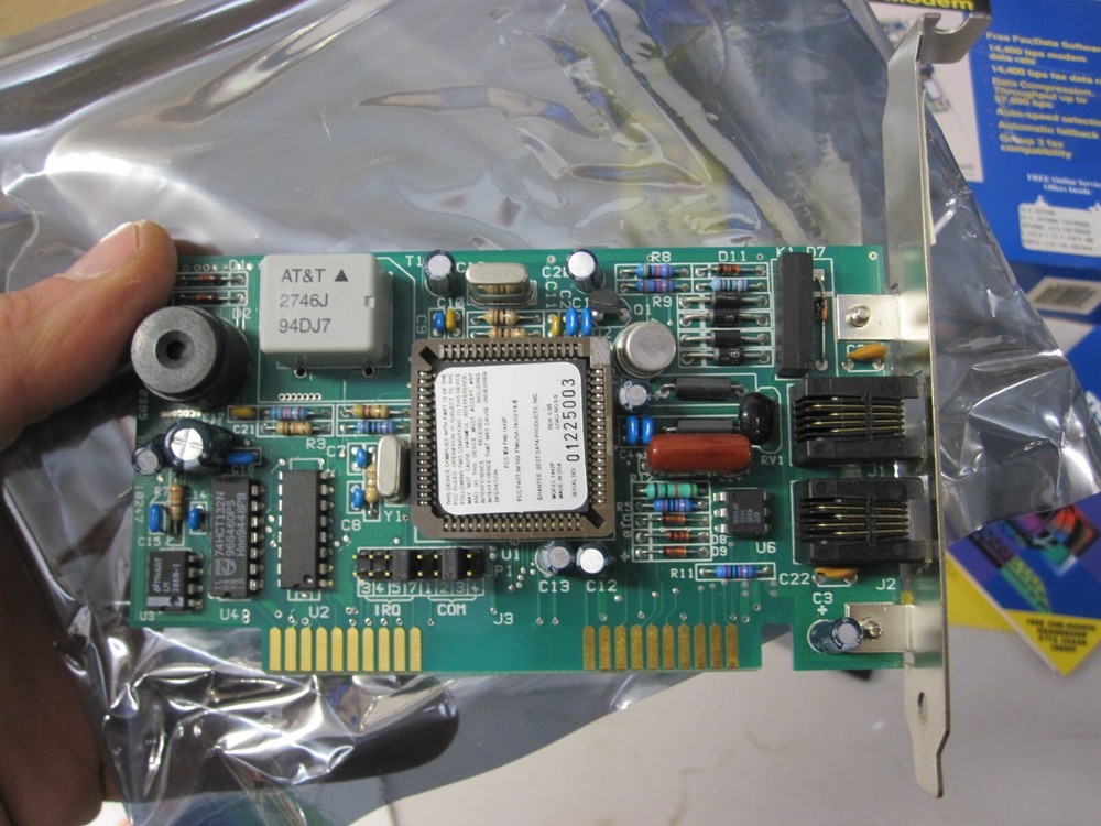 Delrina 14400 Bps Win & Dos Fax Pc Internal Half Cards Modem For PC/AC