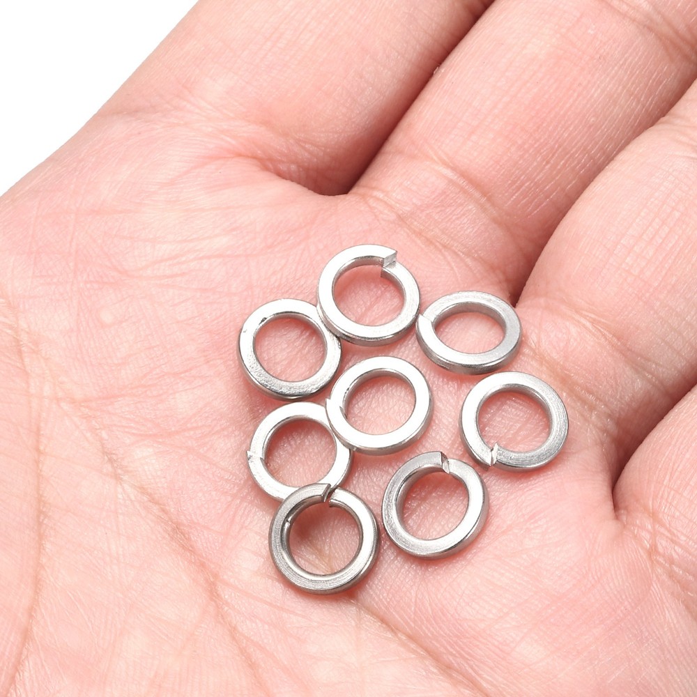 80 Pcs Spring Lock Washer M6 304 Stainless Steel Split Lock Washer