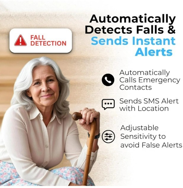 Seculife Smartband: Medical Alert Bracelet with GPS Tracker, Fall Detection, SOS