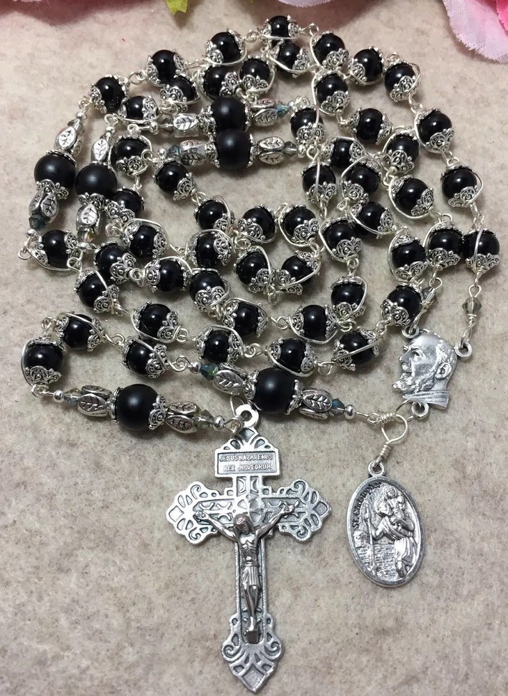 Unbreakable Rosary, St. Padre Pío/St Christopher Rosary | Handmade