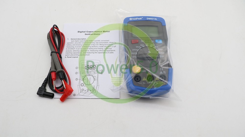 DM6013L Handheld Digital Capacitor Capacitance Tester Meter LCD Backlight Z8U2