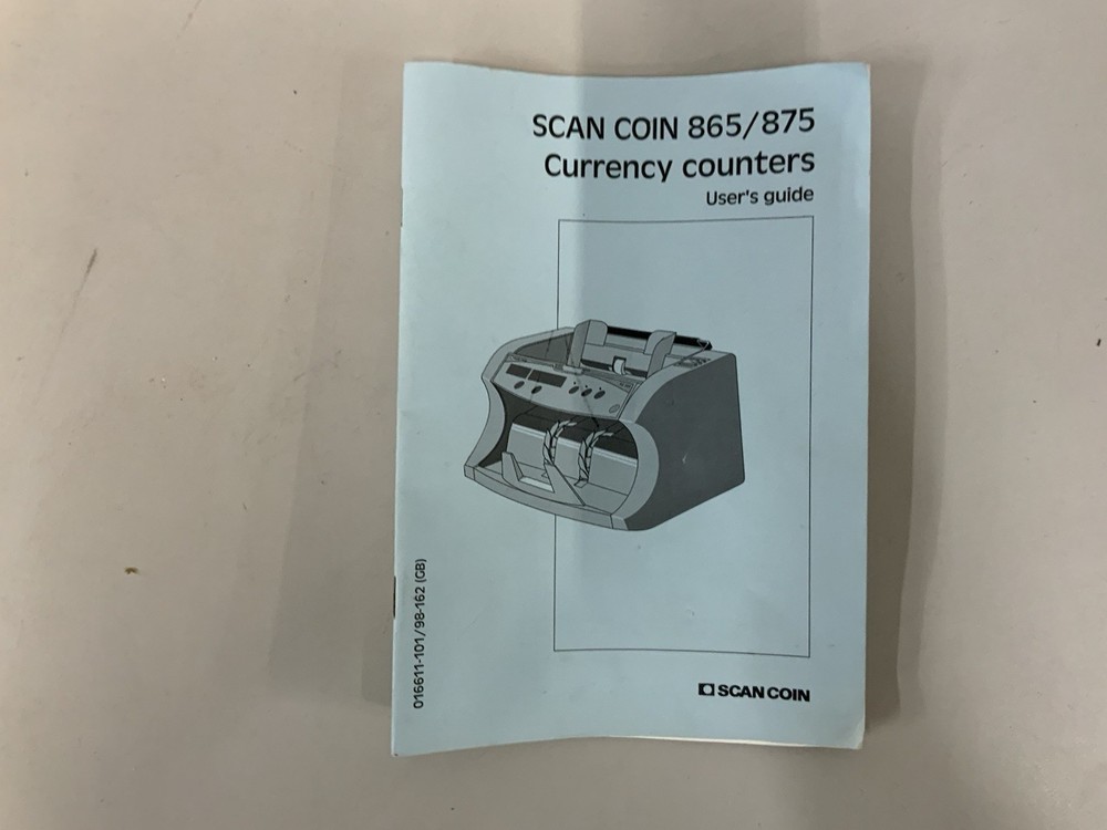 Scan Coin 865/875 Currency Counters User’s Guide