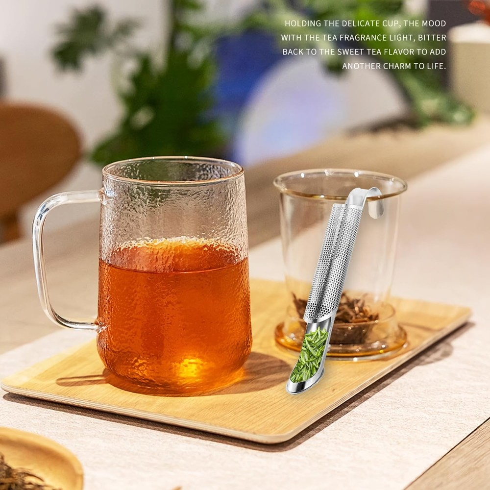 Tea Infusers 2-Pack Extra Fine Mesh Strainer with Long Handle for Loose Tea
