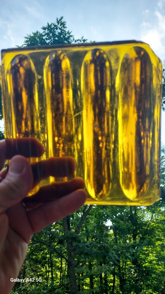 Antique Colored Glass Panel