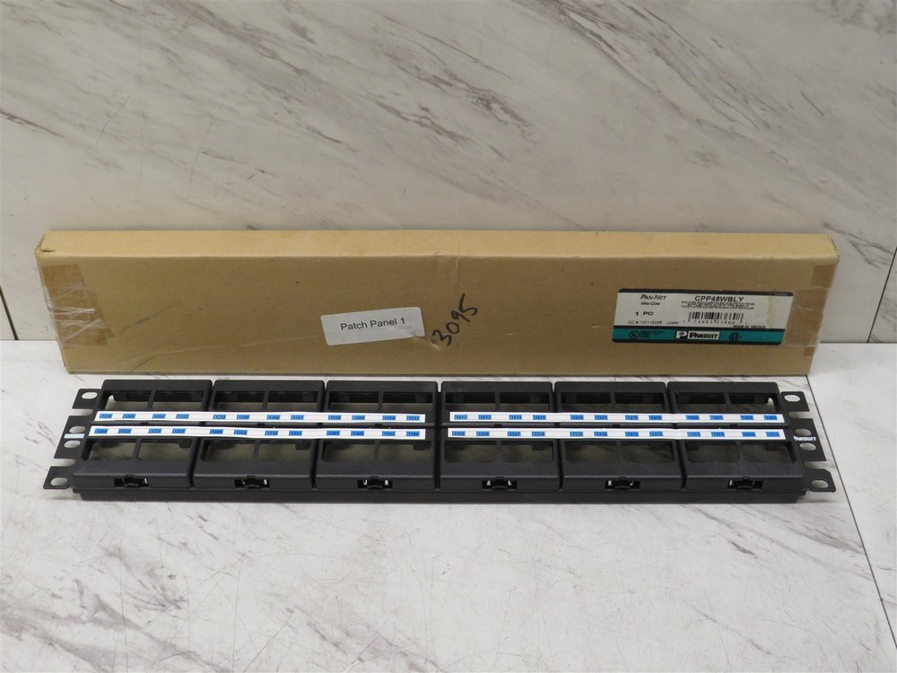Open Box Panduit Cpp48wbly Patch Panel Cover,Mini-Com,Rack Mt,48 Port