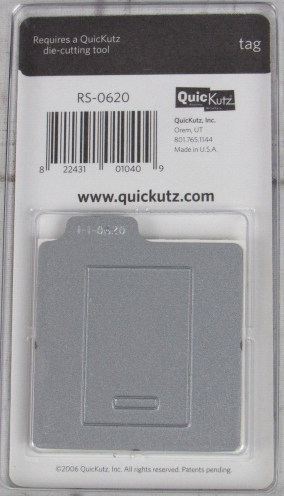 QuicKutz Tag 2x2, 1 Cutting Die Set RS-0620