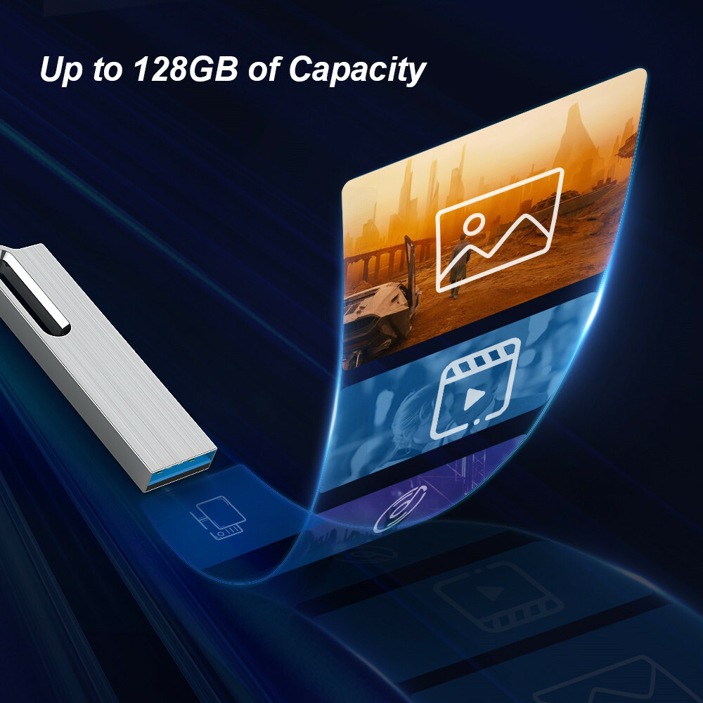 USB 3.0 Flash Drive 32GB 64GB Lot Pack Memory Stick Metal Waterproof Pen Drive