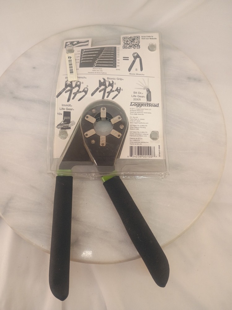 NEW Loggerhead Tools 8 inch Bionic Adjustable Wrench - Black