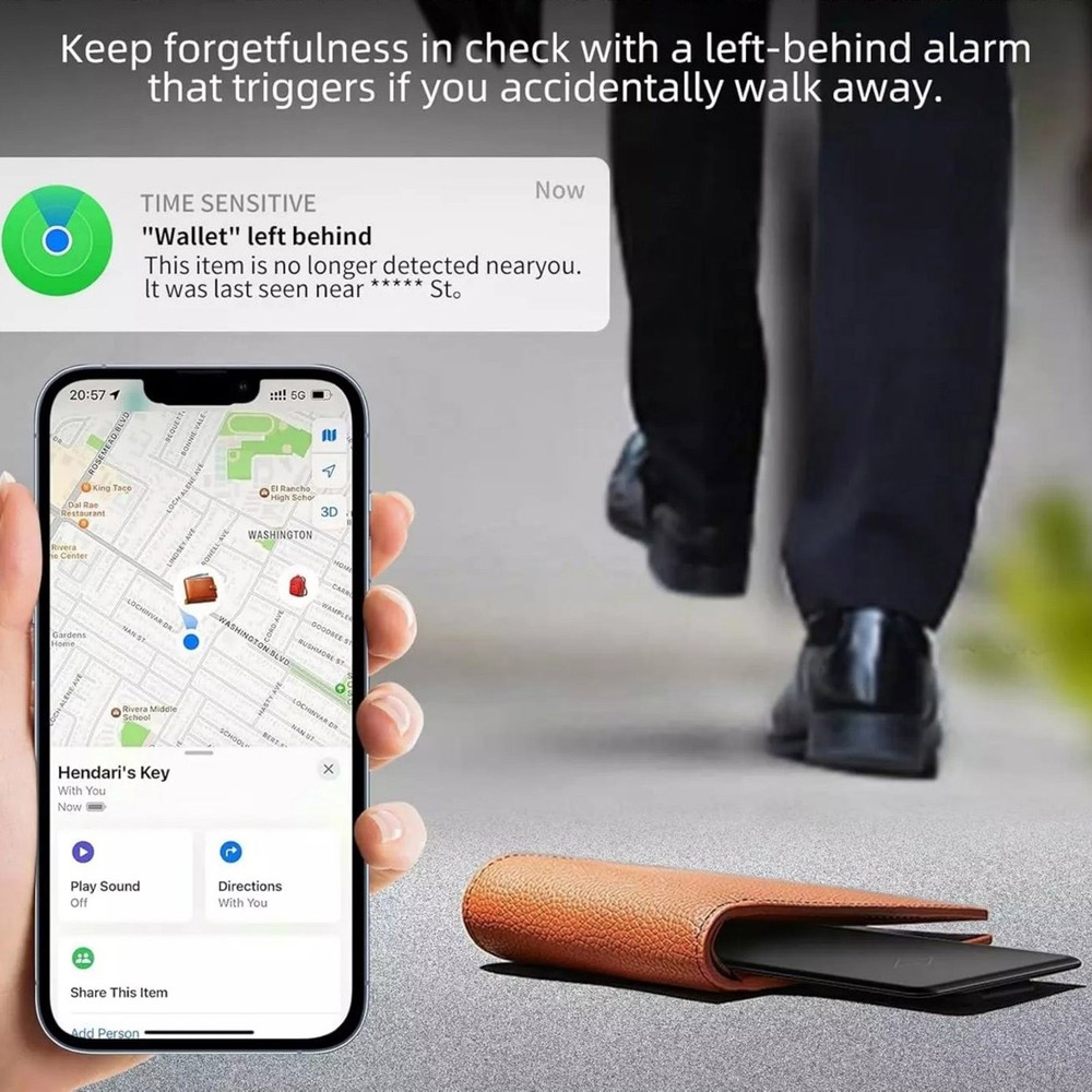 New Bluetooth Wireless Charging Smart Card Tracker Ultra-Thin Wallet Tracker