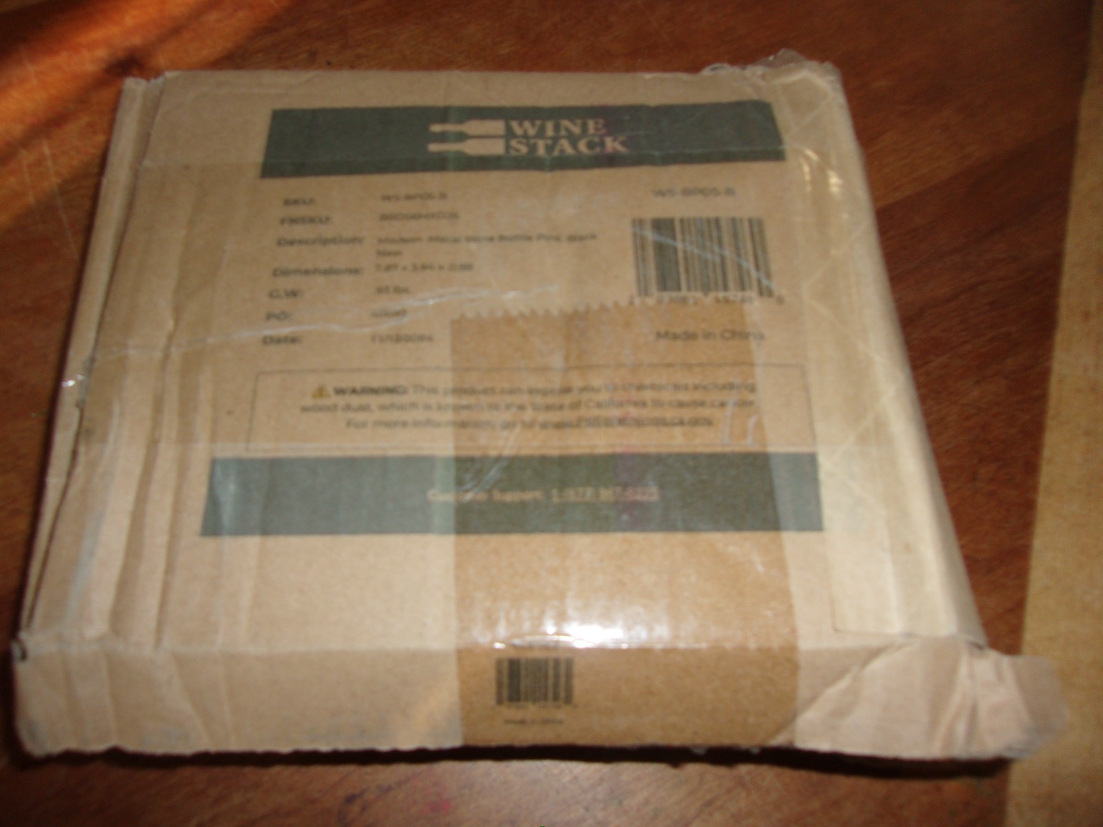 Wine Stack  Vino Pins 5 Bottle Wall Mount Metal Wine Rack Modern Anodized Black