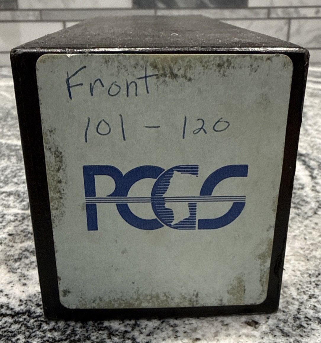 Vintage Black PCGS Storage Box For 20 Rattler Slabs / Graded Coin Holders Empty