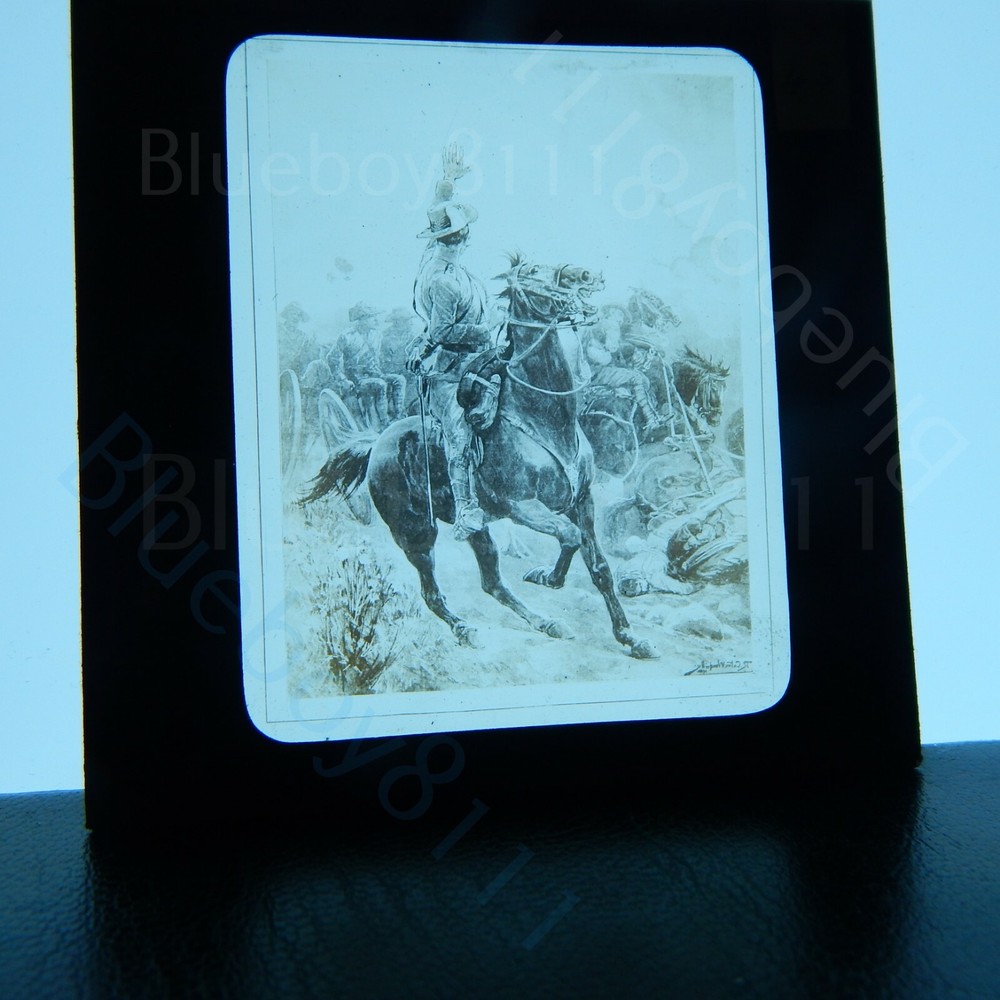 Frontier colonial african cavalry Magic lantern