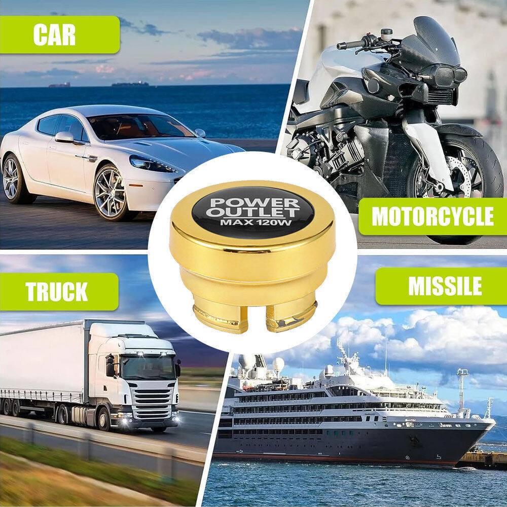 Car Interior Cigarette Lighter Cover Power Outlet Button Socket Plug Cap Cover