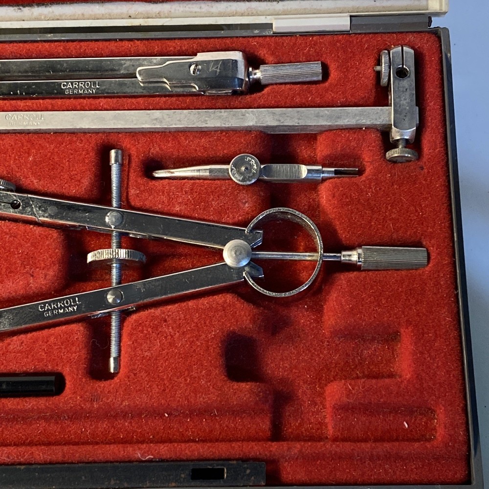 Vintage Carroll Drafting Set w/Case Germany