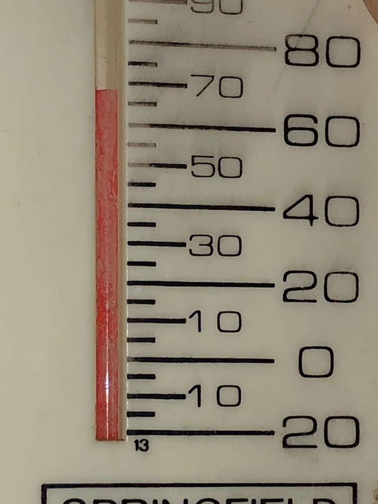 PREOWNED SPRINGFIELD THERMOMETER TAG ALONG FOR KEYCHAINS, JACKETS, BACKPACKS