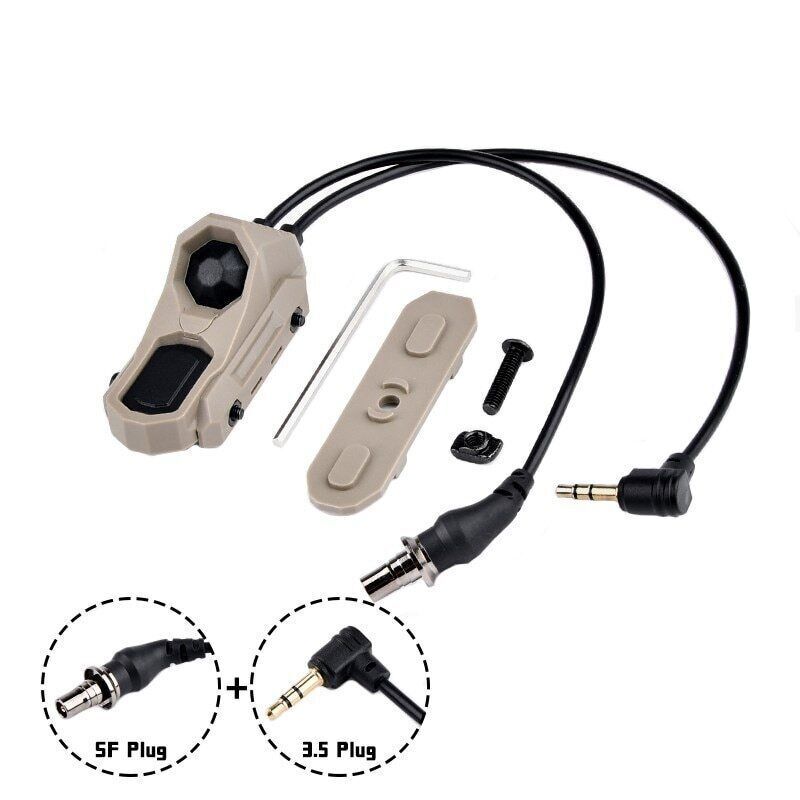 Tactical Flashlight Remote Dual Pressure Switch PEQ DBAL MAWL ModButton Control