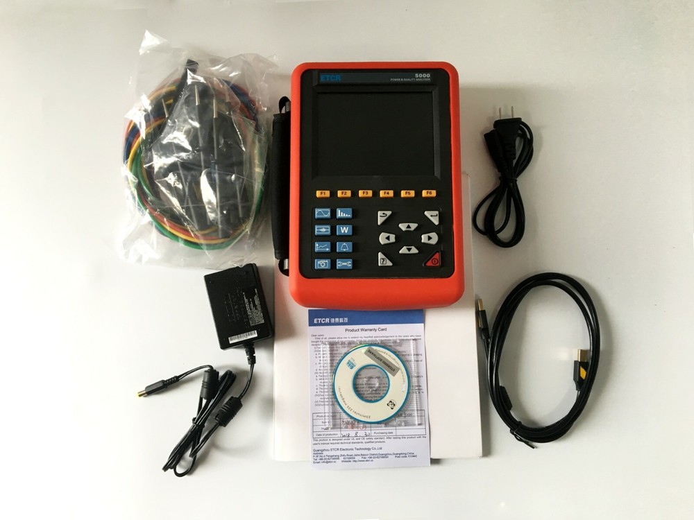 3 Phase Power Quality Analyzer Power Energy Voltage Current Meter with 10A~6000A