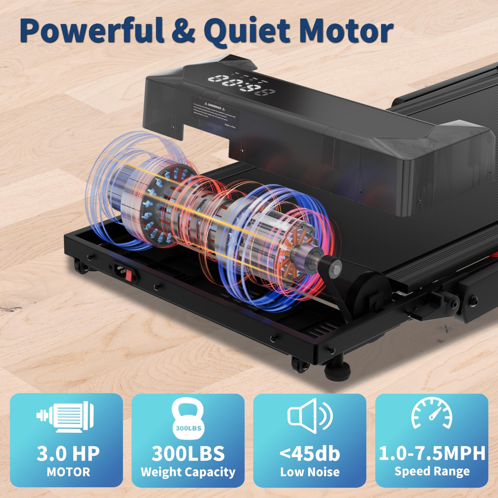 Foldable 4 in 1 Treadmill Walking Pad with Incline Remote Control Compact 3.0...