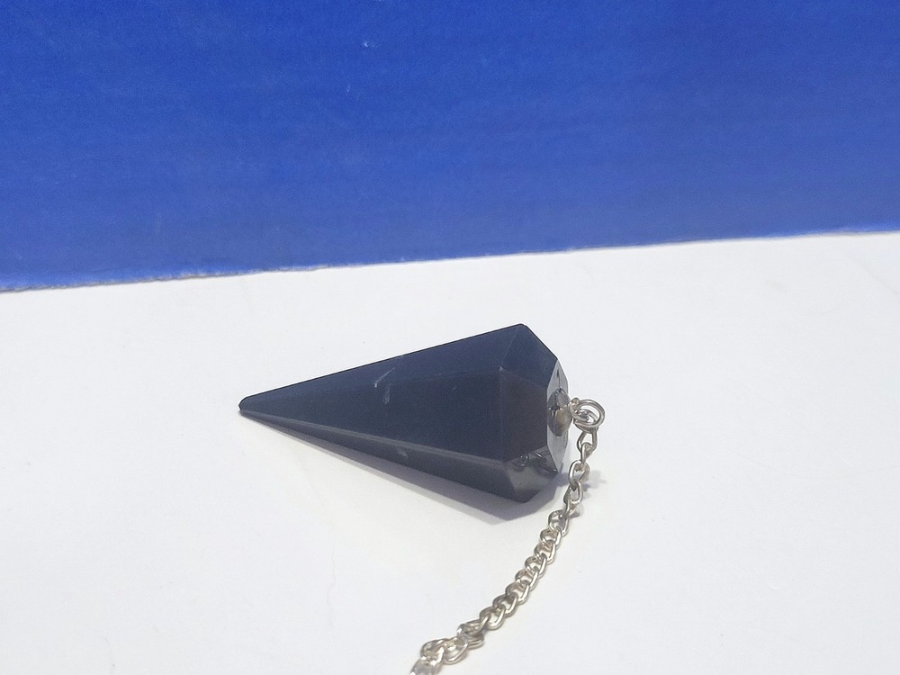 Vintage Black Shungite Pendulum for Dowsing