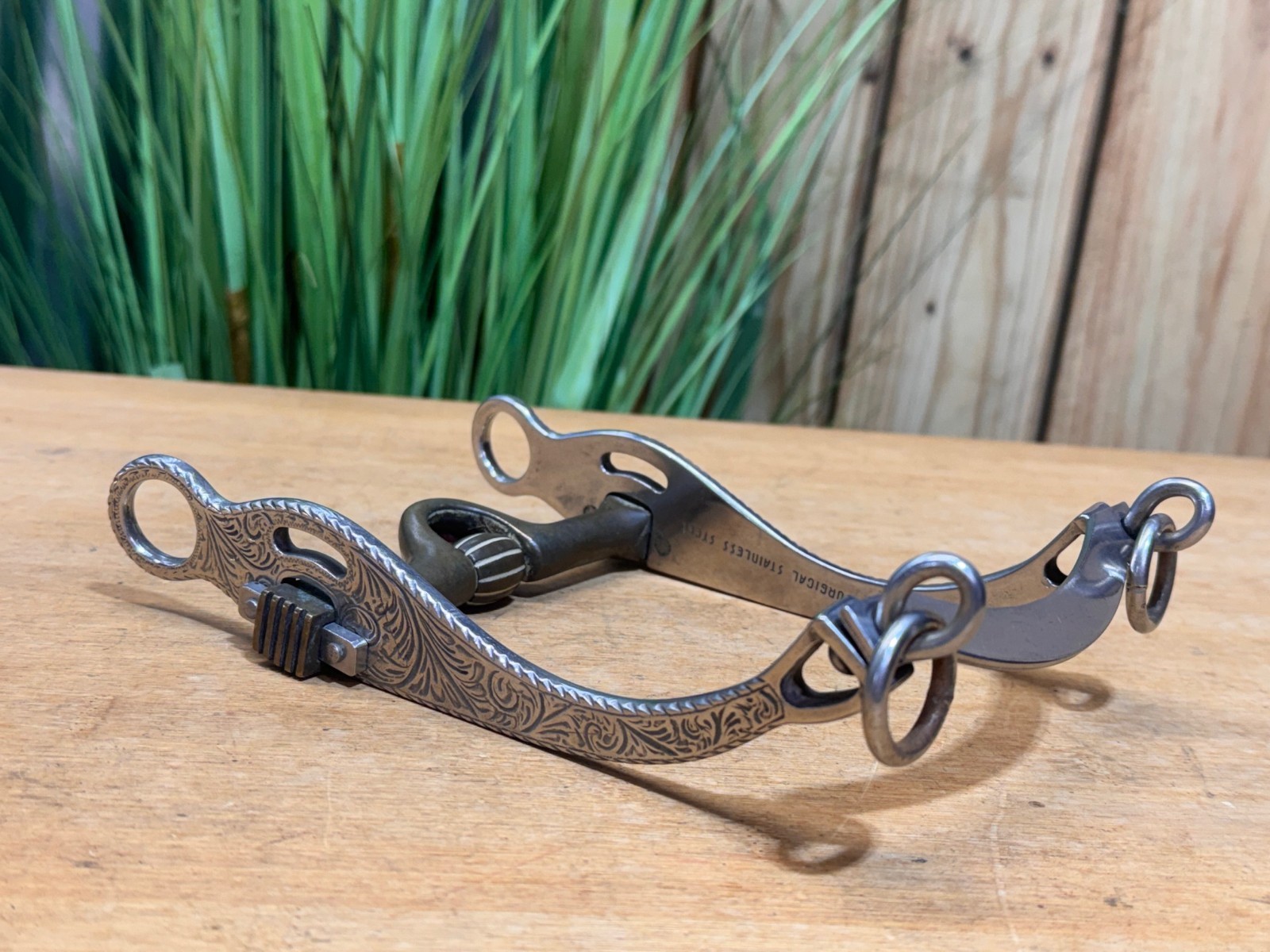 SLIESTER Engraved Surgical Steel Copper Hooded Western Cricket Bit ~ 4 1/2"