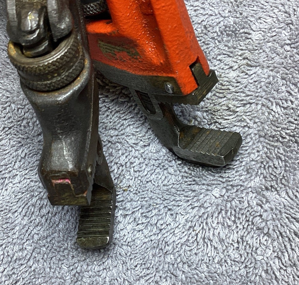 2 RIDGID 6” PIPE WRENCHES OFFSET AND STRAIGHT