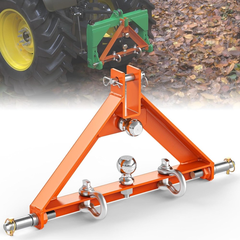 3 Point Trailer Hitch Receiver Quick Hitch Compatible for Category 1 Tractors, 3