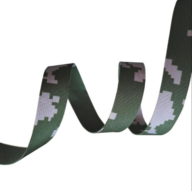 1m Length White Camouflage Webbing Non-elastic Edging Strips 1" Width