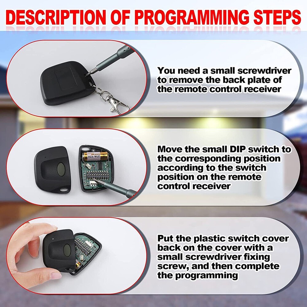 Garage Door Remote Transmitter 10 Dip 3089 Switch Mini Type for Linear MultiCode